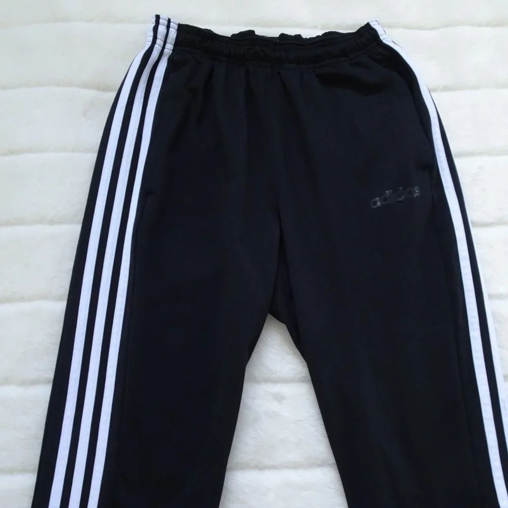 Adidas Athletic Jogging Soft Black Pants Small - Picture 3 of 11
